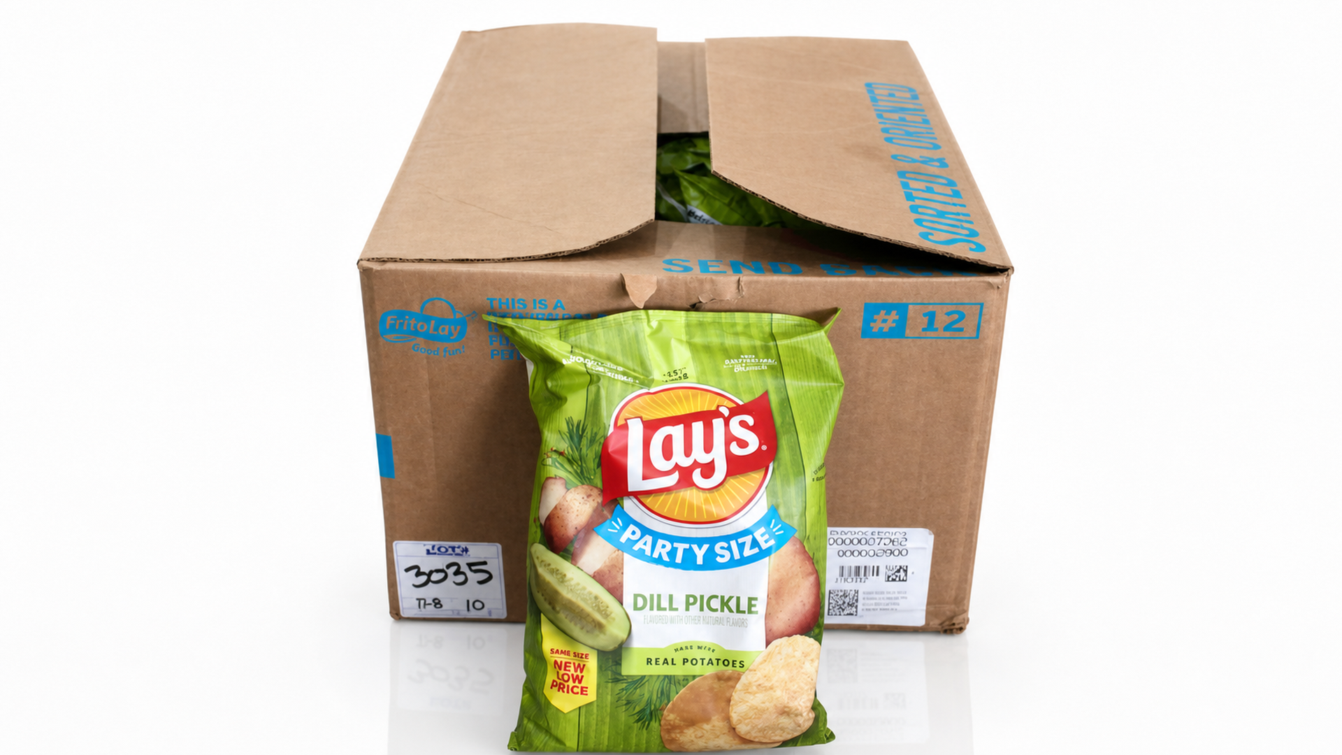 Auction 1956 lot 3035 25 12 5 oz bags of lay s dill pickle chips 2 boxes