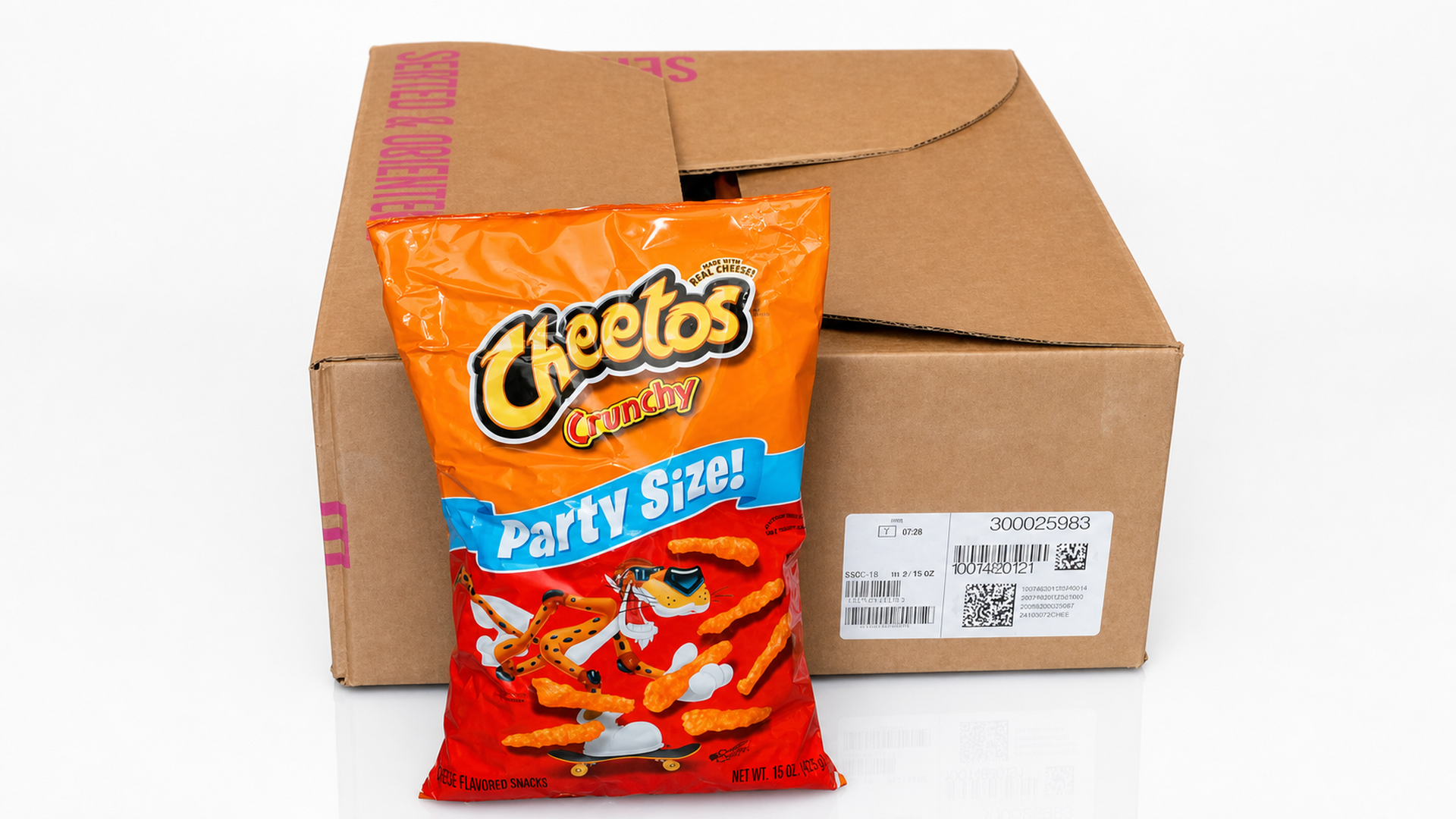 Auction 1956 lot 3206 7 15 oz Bags of Crunchy Cheetos