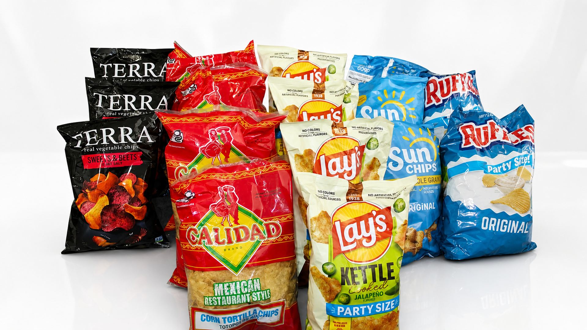 Auction 1956 lot 3250 19 Bags of Asst Chips 2 Boxes1