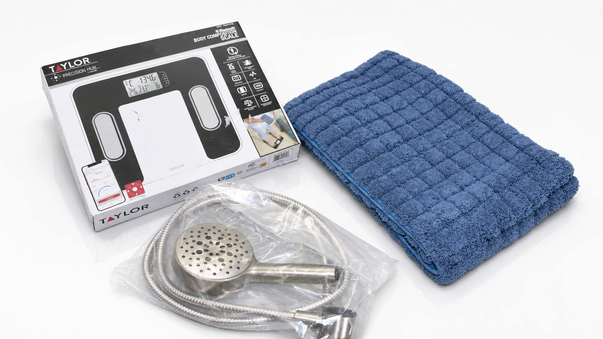Auction 1956 lot 4107 Smart Body Composition Scale Bath Mats Handheld Shower