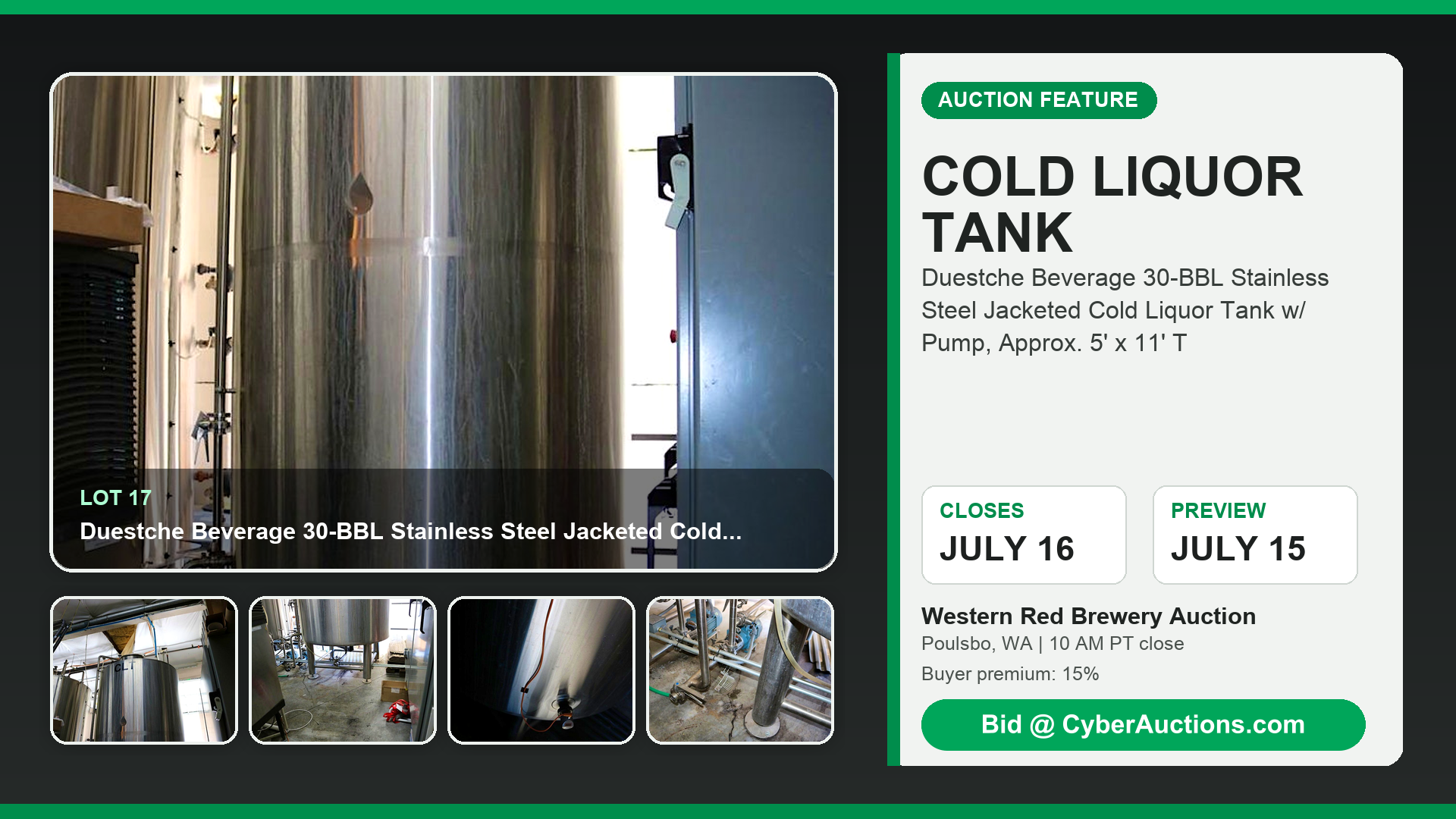 Lot 017 cold liquor tank ad 16x9