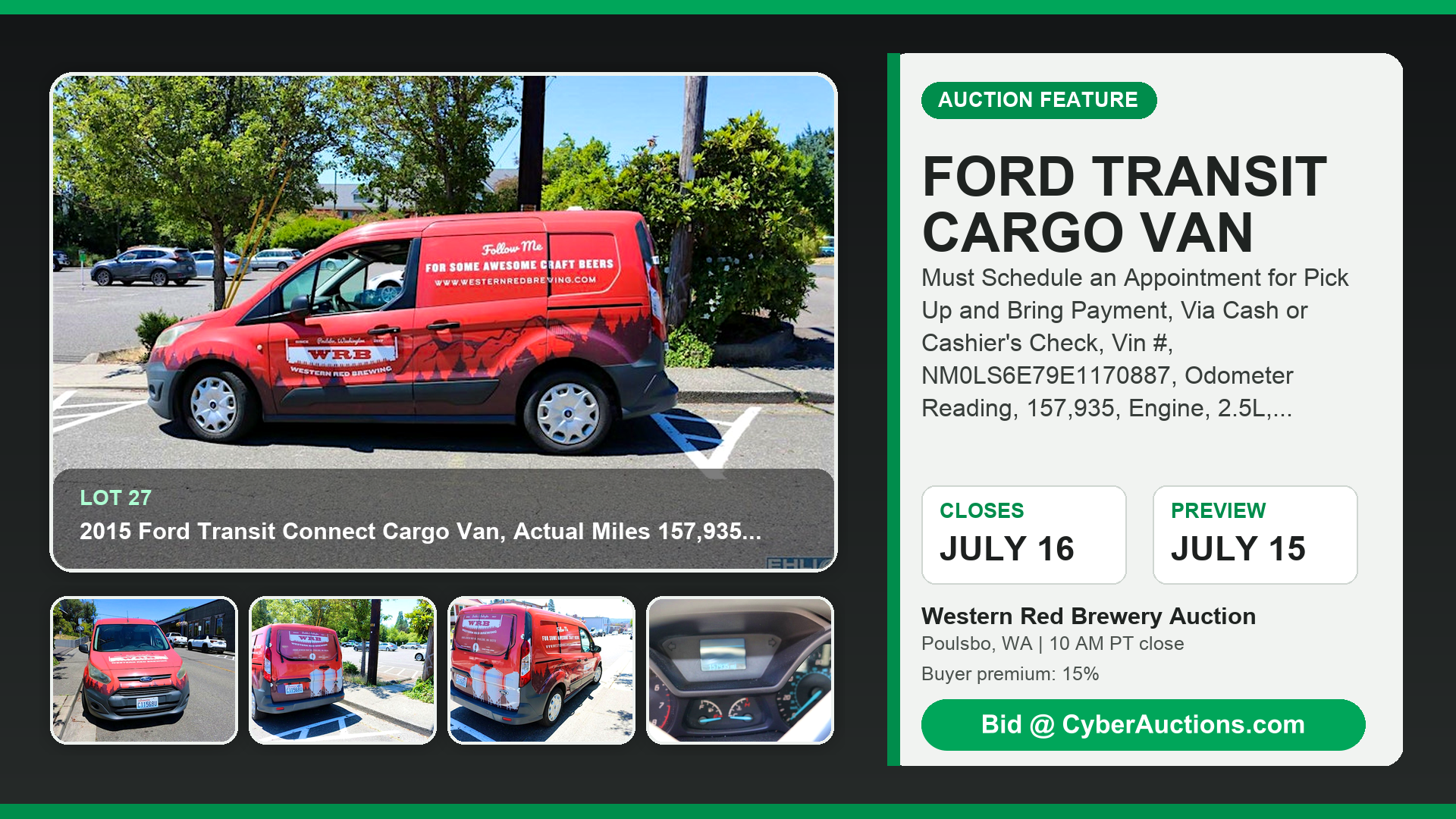 Lot 027 ford transit cargo van ad 16x9